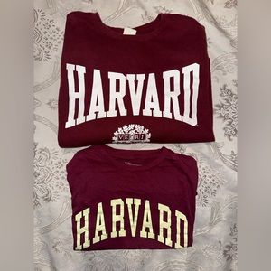 H&M Harvard Maroon Seatshirt & Crop Top Set in Sm&X-Small